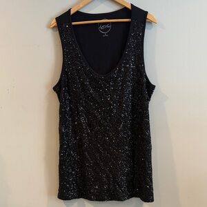 INC International | Women's Black Sequin Top